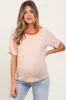 Orange Pointelle Knit Striped Maternity Top sold by Pinkblush