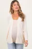 White Knit Open Front Maternity Cardigan sold by Pinkblush