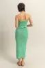 Green/White Striped Strapless Fitted Maxi Dress sold by Pinkblush