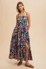 Multi Color Floral Bold Print Cotton Maternity Maxi Dress sold by Pinkblush