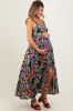 Multi Color Floral Bold Print Cotton Maternity Maxi Dress sold by Pinkblush