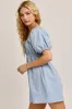 Light Blue Front Tie Romper sold by Pinkblush