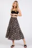Black Floral Tiered Midi Skirt sold by Pinkblush