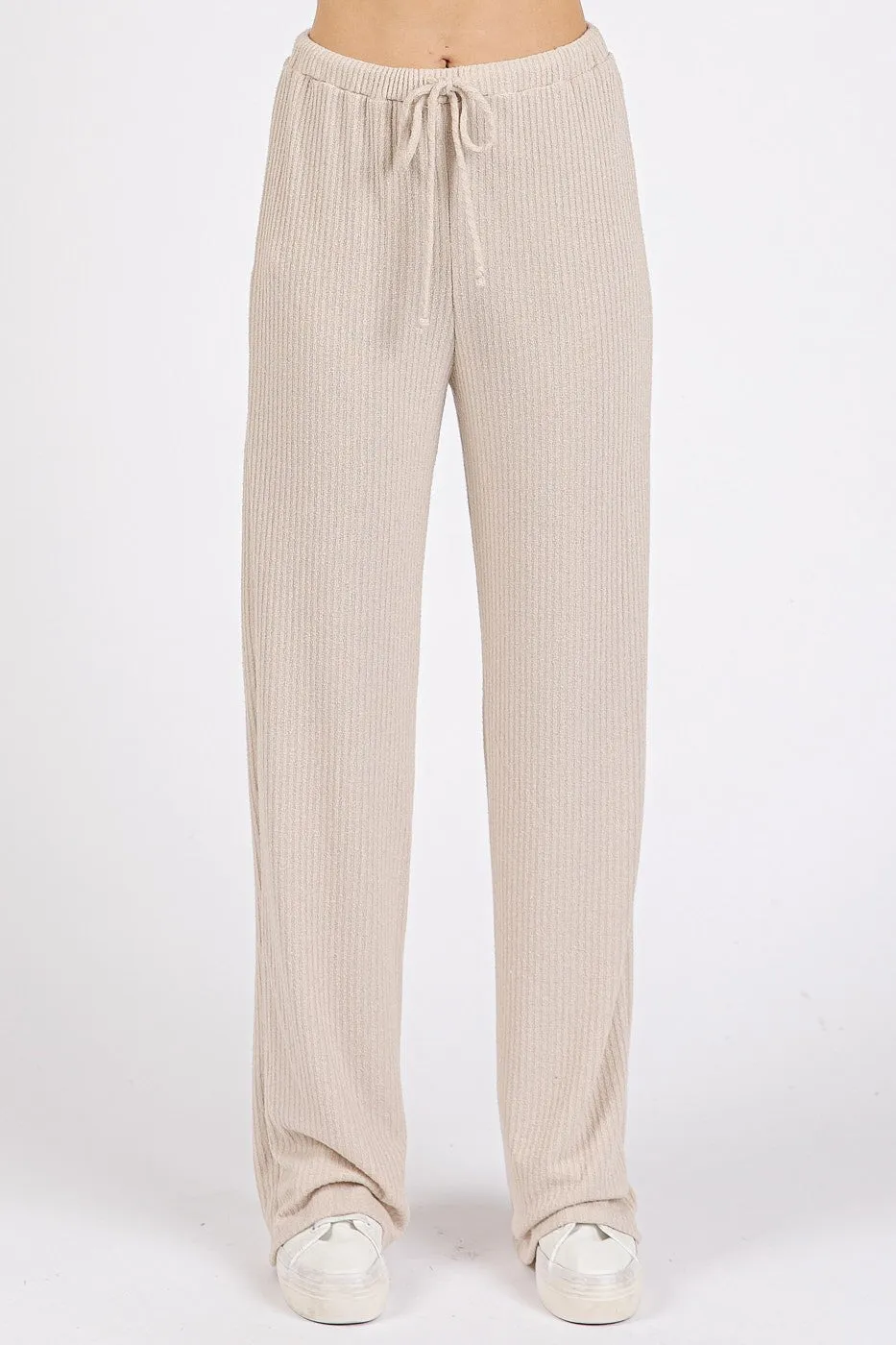 Cream Rib Knit Tank and Pant Set sold by Pinkblush product image thumbnail 4