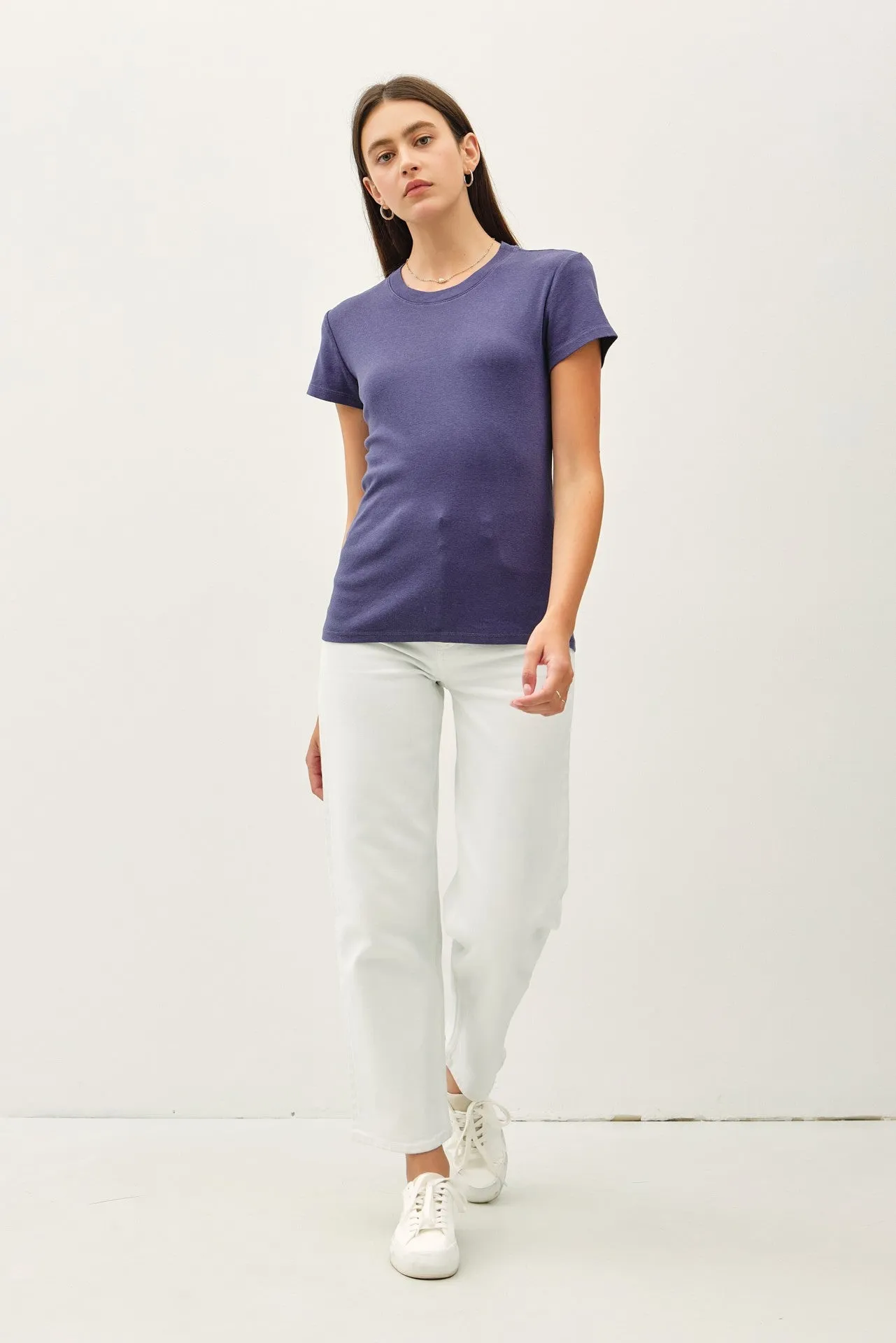 Navy Classic Crewneck T-Shirt sold by Pinkblush product image thumbnail 3