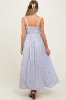 Light Blue Floral Button Down Sleeveless Maternity Maxi Dress sold by Pinkblush