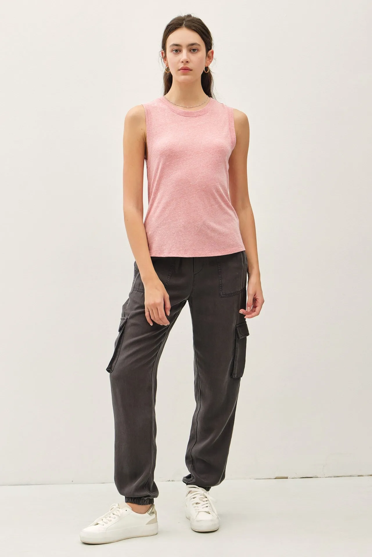 Pink Basic Crew Neck Tank sold by Pinkblush product image thumbnail 2