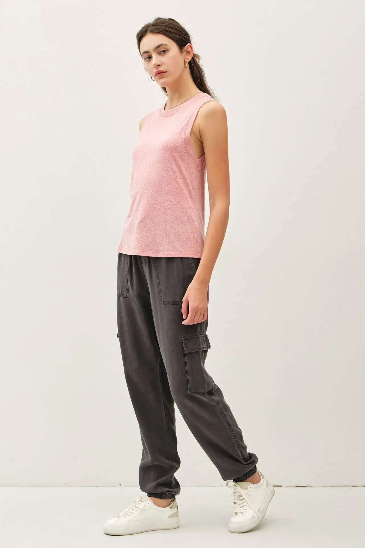 Pink Basic Crew Neck Tank sold by Pinkblush product image thumbnail 3