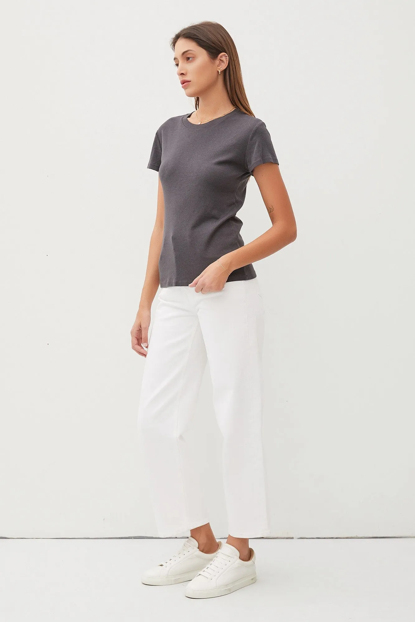 Charcoal Classic Crewneck T-Shirt sold by Pinkblush product image thumbnail 3