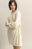Cream Long Sleeve Oversized Sweatshirt Mini Dress sold by Pinkblush