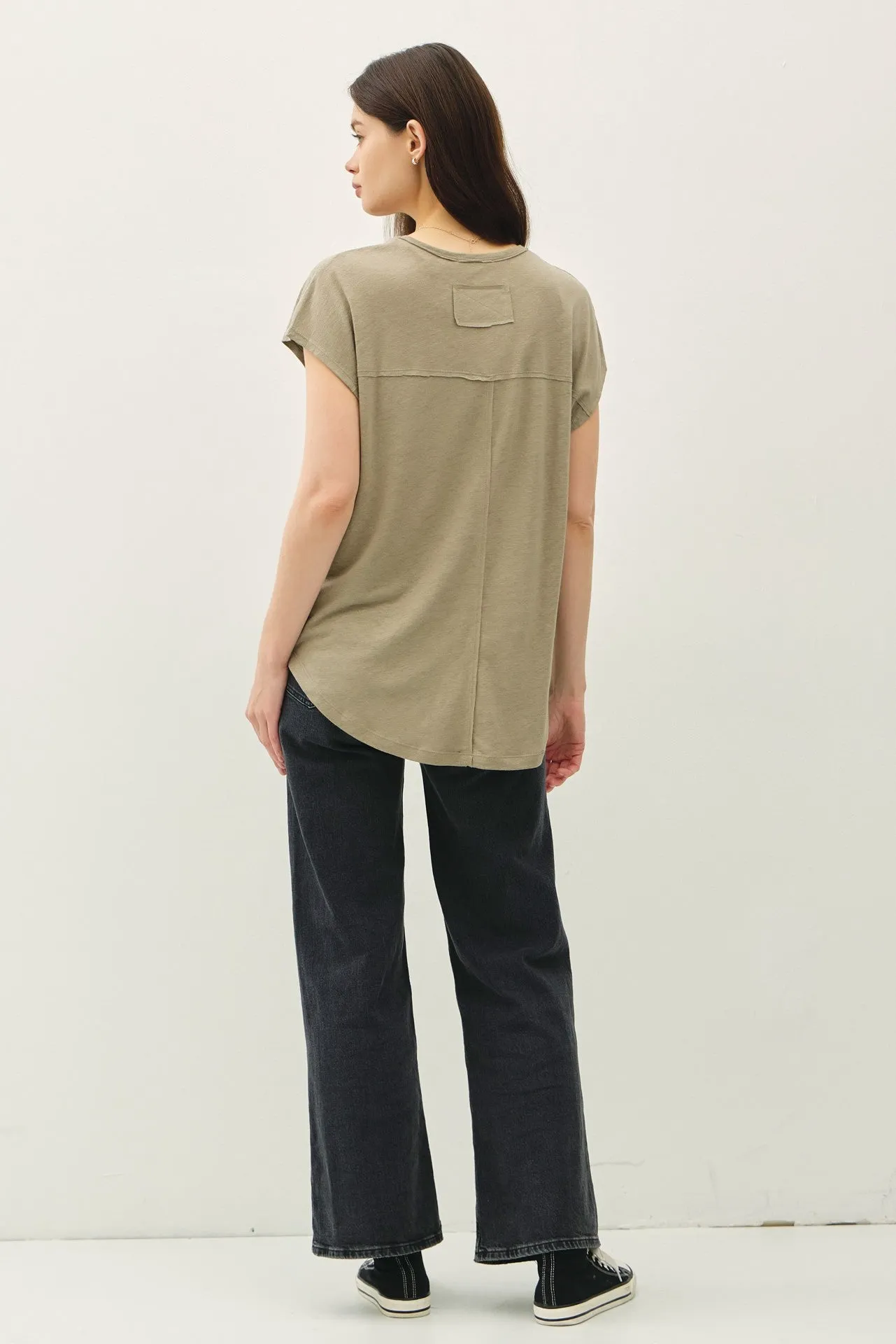 Olive V-Neck Top sold by Pinkblush product image thumbnail 4
