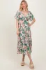 Light Pink Floral Print Woven Midi Dress sold by Pinkblush