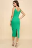 Green Ribbed Cami Midi Dress sold by Pinkblush