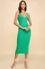 Green Ribbed Cami Midi Dress sold by Pinkblush