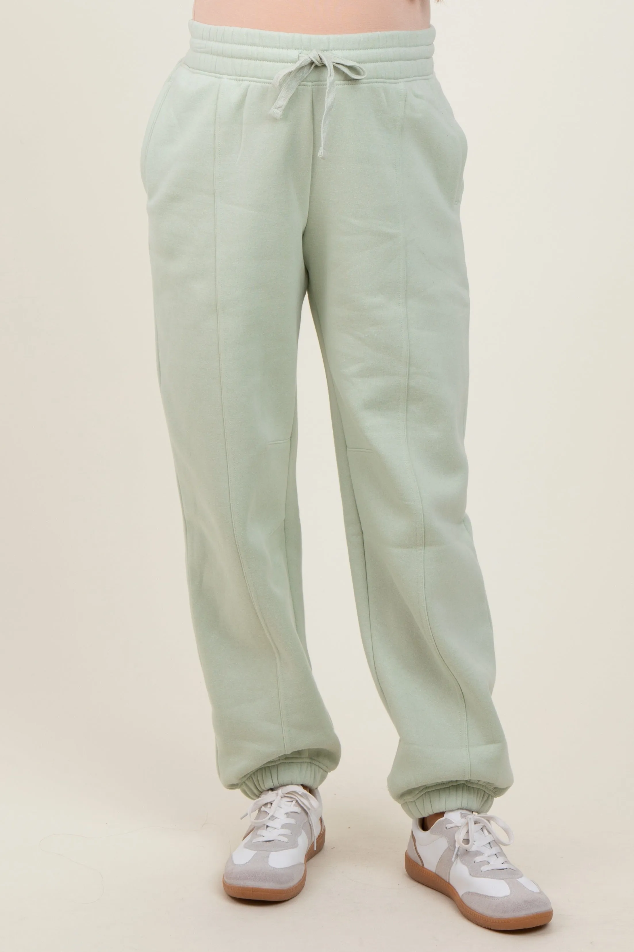 Mint Drawstring Relaxed Fit Maternity Sweatpants sold by Pinkblush product image thumbnail 3