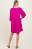 Magenta Knit Ruffle Trim Dress sold by Pinkblush