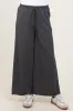 Charcoal French Terry Raw Edge Wide Leg Pants sold by Pinkblush