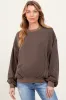 Brown Fleece Drop Shoulder Maternity Sweatshirt sold by Pinkblush