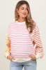 Pink Colorblock Striped Maternity Pullover sold by Pinkblush