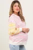 Pink Colorblock Striped Maternity Pullover sold by Pinkblush