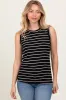 Black/Ivory Stripe Knitted Tank Top sold by Pinkblush