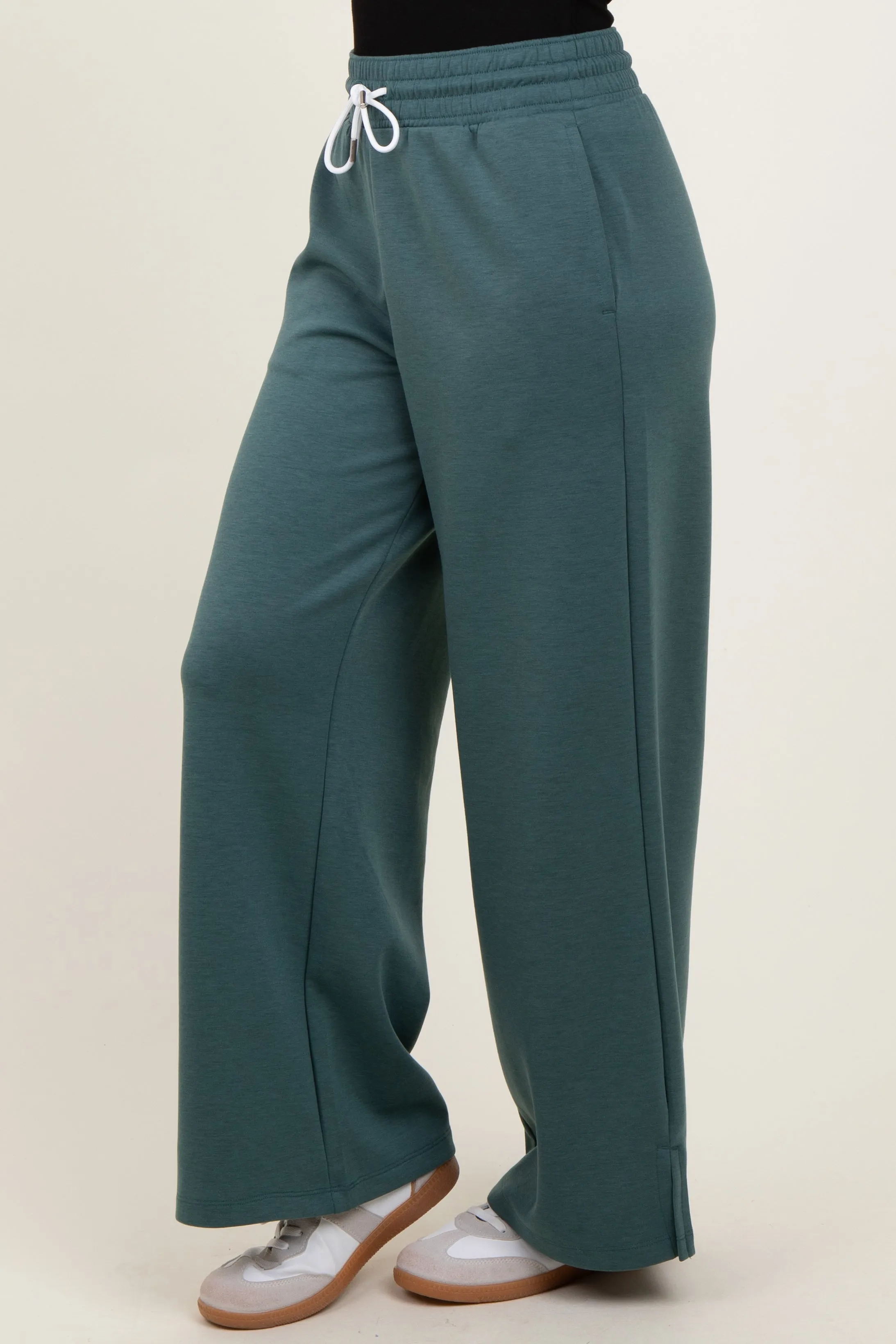 Teal Drawstring Lounge Pants sold by Pinkblush product image thumbnail 3