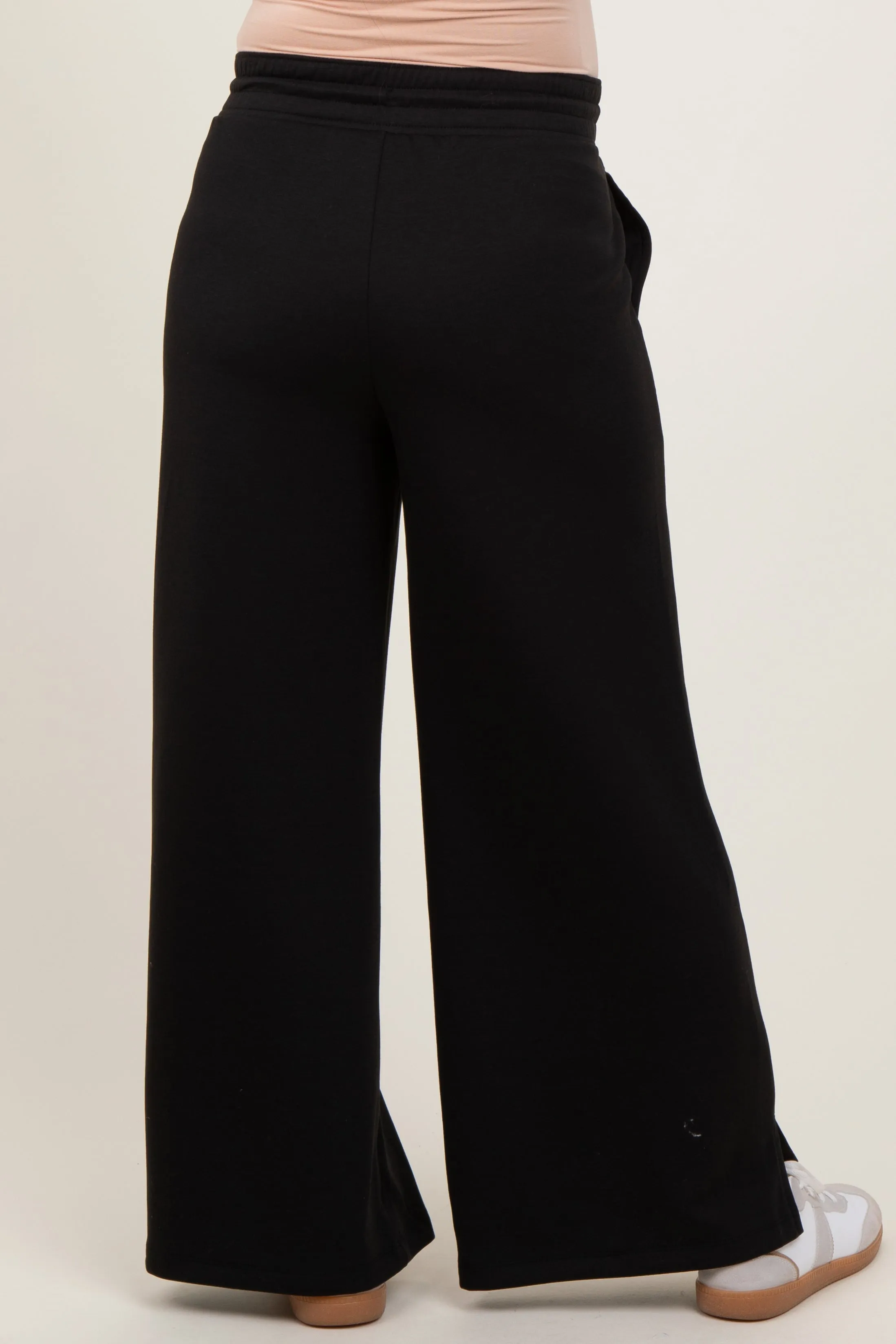 Black Drawstring Maternity Lounge Pants sold by Pinkblush product image thumbnail 4