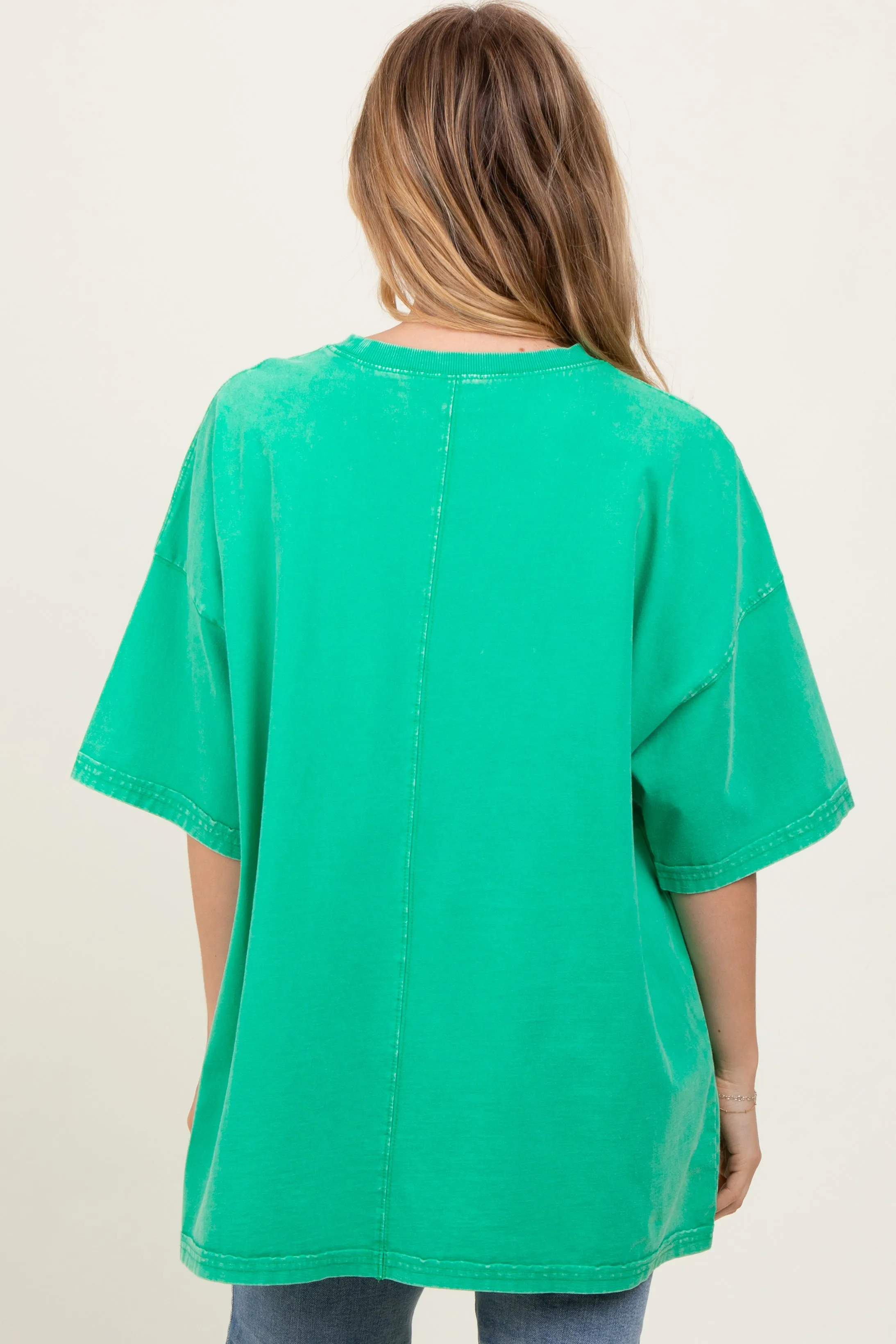 Green Faded Wash Short Sleeve Top sold by Pinkblush product image thumbnail 3