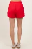 Red Basic Rounded Hem Shorts sold by Pinkblush