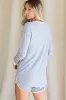 Blue Floral Long Sleeve Top sold by Pinkblush