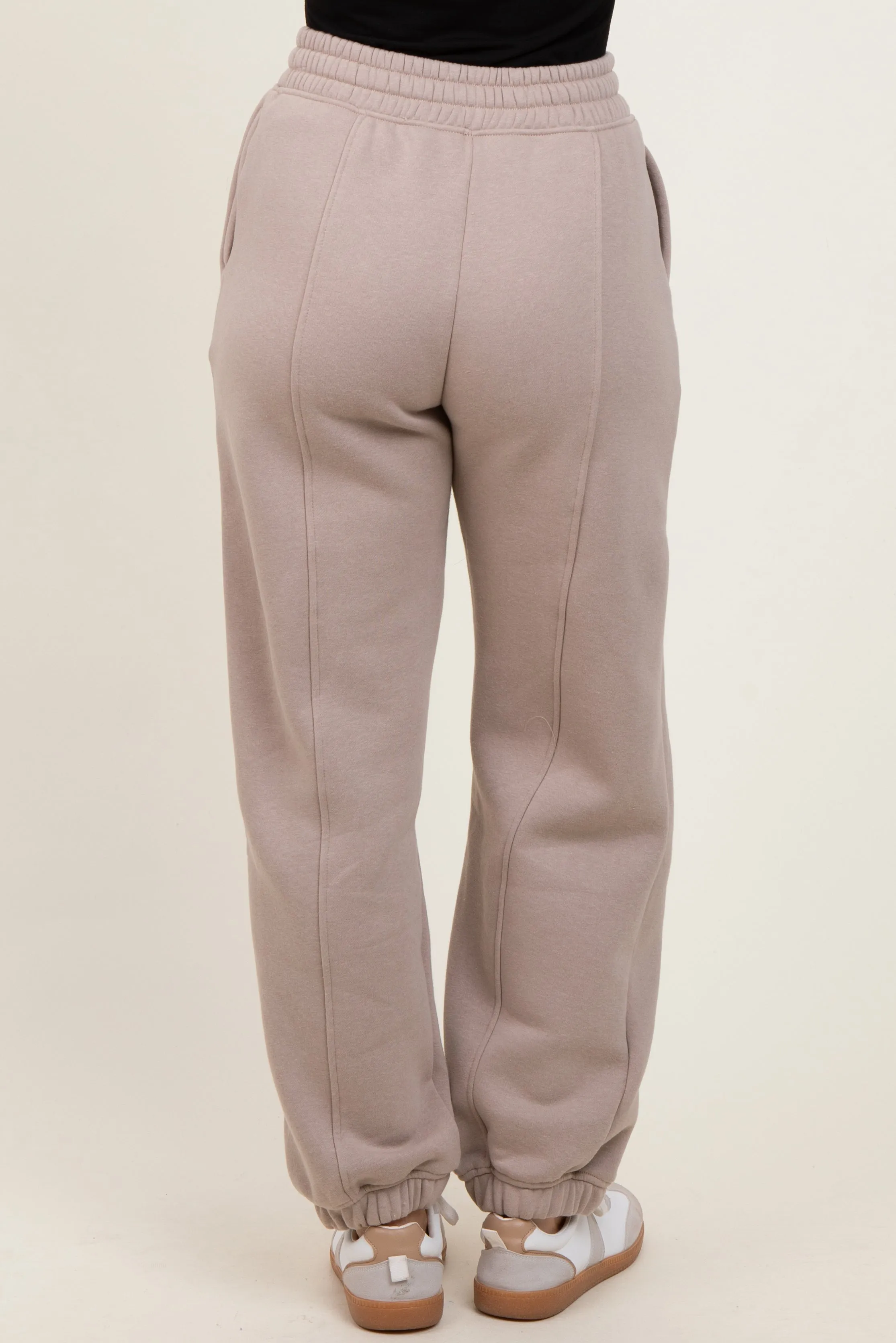 Light Mocha Drawstring Relaxed Fit Sweatpants sold by Pinkblush product image thumbnail 4