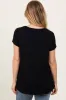 Black Round Neck Nursing Pocket T-Shirt sold by Pinkblush