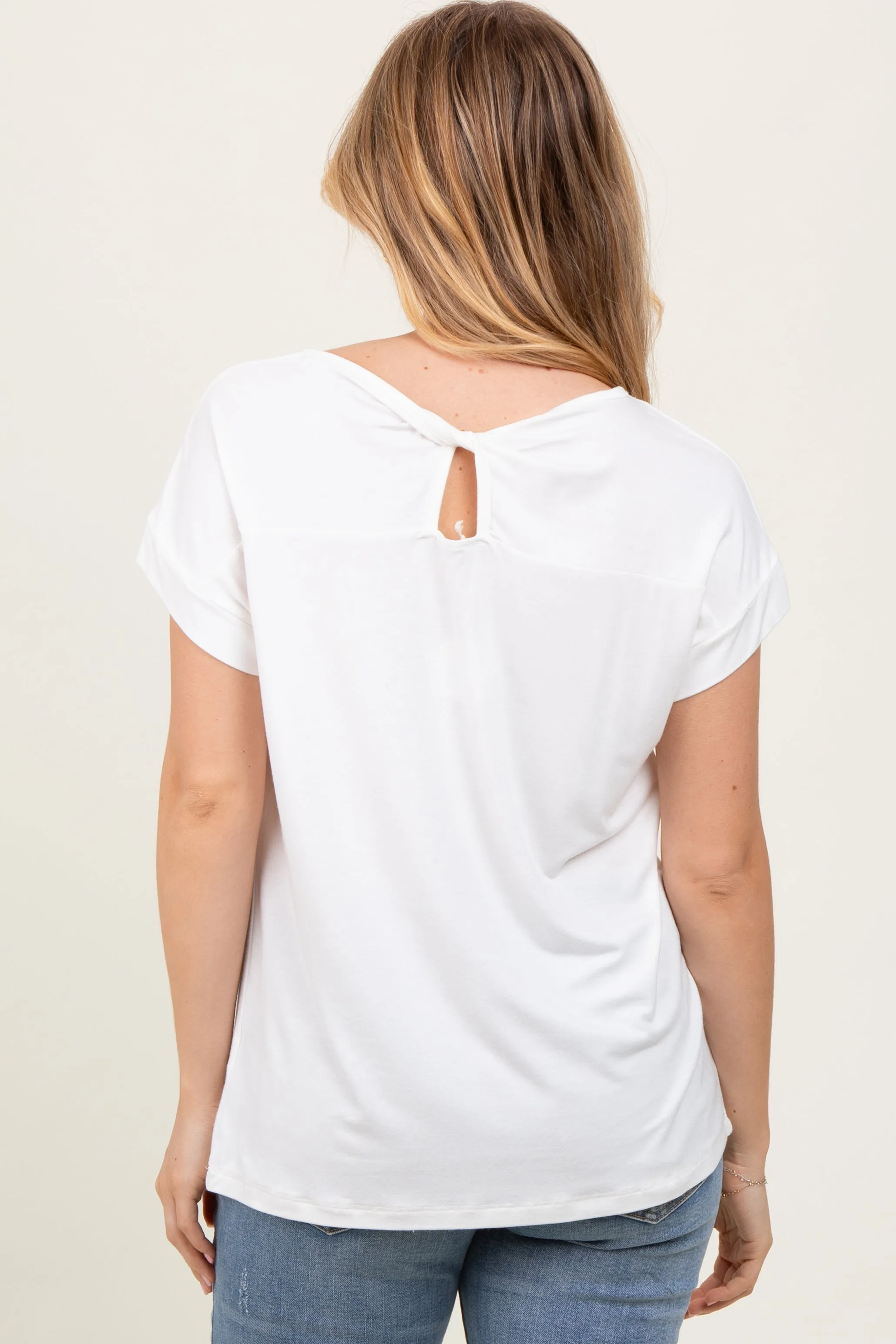 Ivory Key Hole Back Detail Top sold by Pinkblush product image thumbnail 4