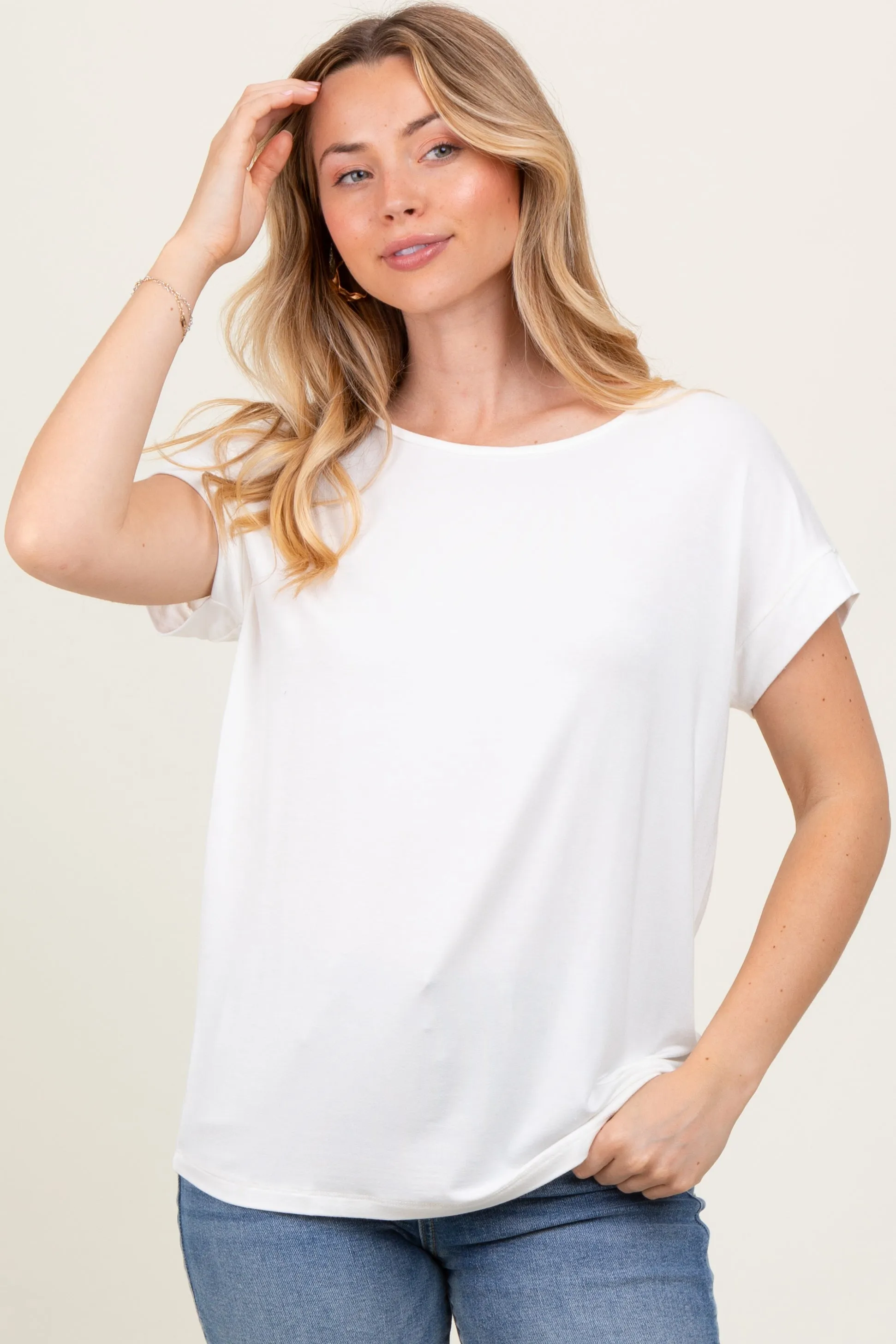 Ivory Key Hole Back Detail Top sold by Pinkblush product image thumbnail 2