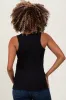 Black Ribbed Scoop Neck Maternity Racerback Tank Top sold by Pinkblush