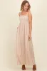 Beige Striped Back Cut Out Maxi Dress sold by Pinkblush