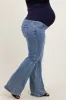 Blue Vintage Wash Flare Leg Maternity Plus Jeans sold by Pinkblush
