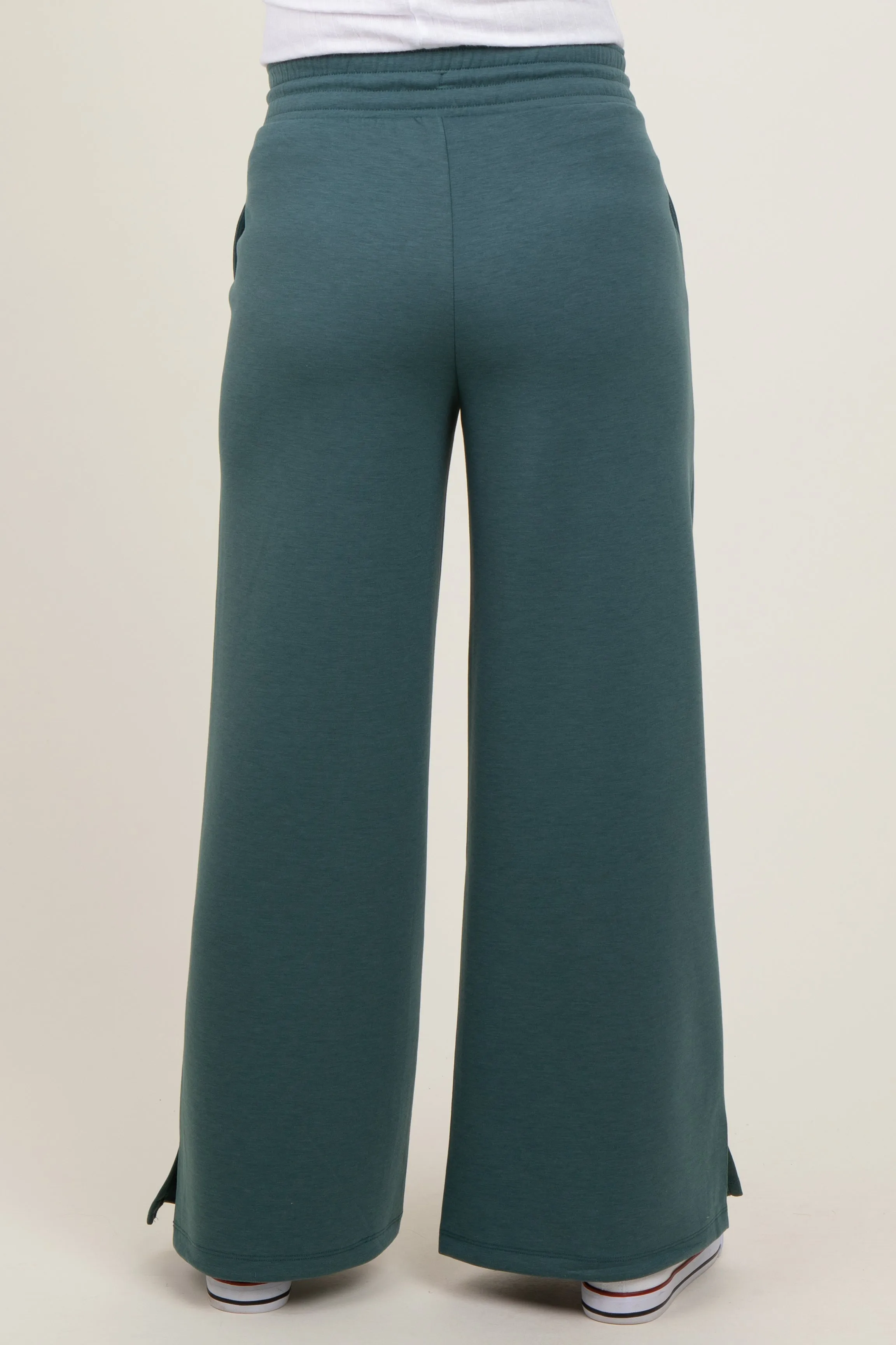 Teal Drawstring Maternity Lounge Pants sold by Pinkblush product image thumbnail 5