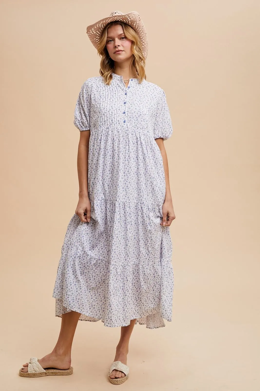 Blue Iris Floral Button Maxi Dress sold by Pinkblush product image thumbnail 2