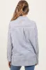 Navy Striped Double Pocket Maternity Button Down Top sold by Pinkblush