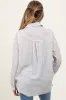 Olive Striped Double Pocket Maternity Button Down Top sold by Pinkblush