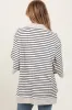 Cream/Black Stripe Button Down Tunic Top sold by Pinkblush