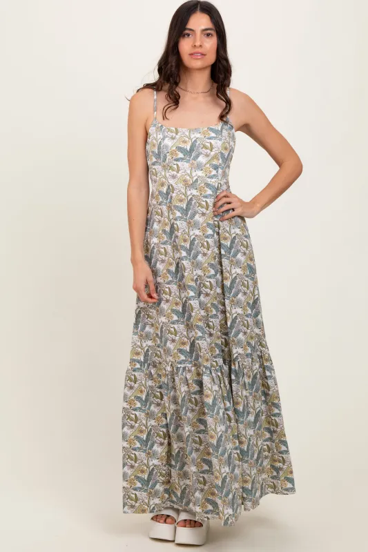 White Floral Tie Back Cutout Maxi Dress sold by Pinkblush