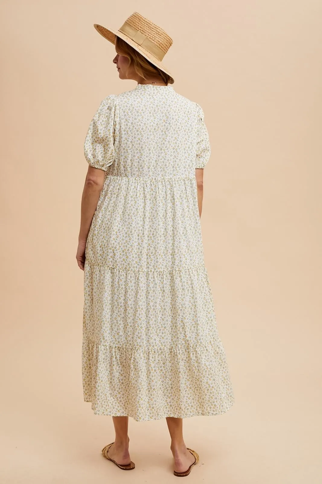 Green Iris Floral Button Maxi Dress sold by Pinkblush product image thumbnail 5