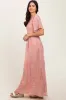 Pink Smocked Top Lace Maxi Dress sold by Pinkblush