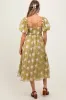 Olive Textured Maternity Midi Dress sold by Pinkblush
