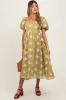 Olive Textured Maternity Midi Dress sold by Pinkblush