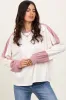 Cream Brushed Knit Colorblock Sleeve Pullover sold by Pinkblush