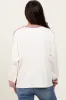 Cream Brushed Knit Colorblock Sleeve Pullover sold by Pinkblush