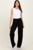 Black Straight Leg Drawstring Sweatpants sold by Pinkblush